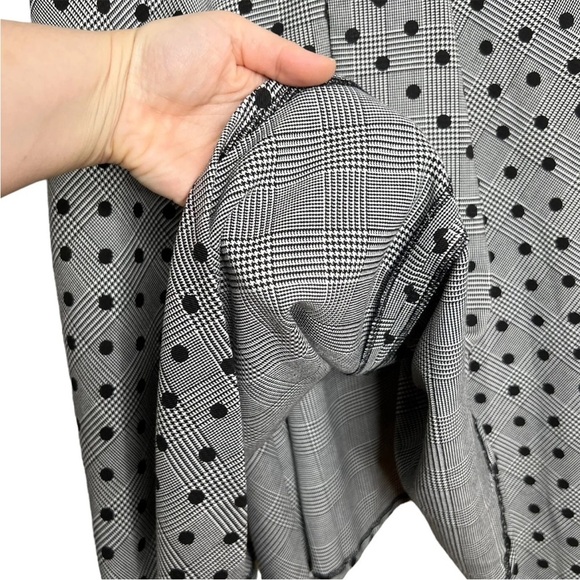 Elle Gray Glen Plaid Polka Dot Houndstooth Fit & Flare Sleeveless Dress - Picture 9 of 14